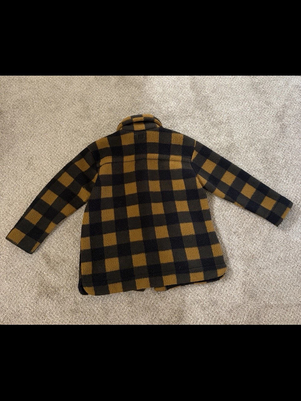 Lee Men's Black & Mustard Plaid Pea Coat - Picture 3 of 3